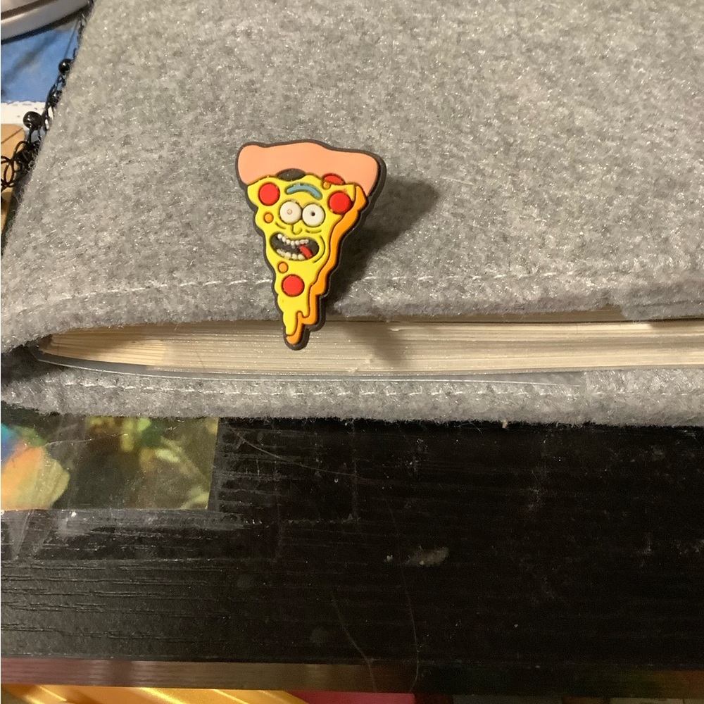 Yellow and Red Pizza Slice Jewelry Accessory